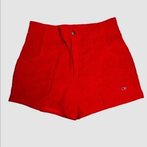 OP Ocean Pacific Vintage Corduroy Longrider‎ Shorts Red Size 34